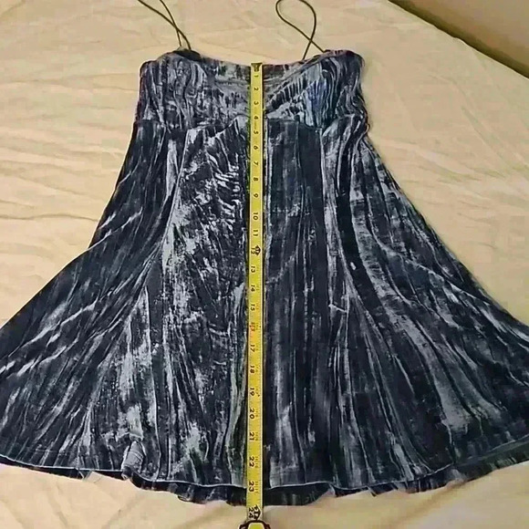Wild Fable | Blue Velvet Mini Dress | size XS - Picture 8 of 10